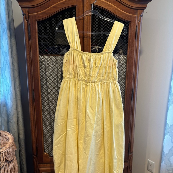 SOLD - Staud Ida Midi Dress XL Yellow - Picture 2 of 7
